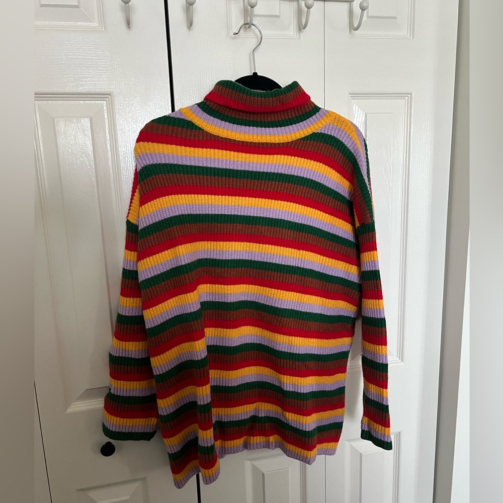 RAINBOW STRIPPED SWEATER SET
